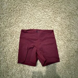Burgundy Mid Waisted Shorts